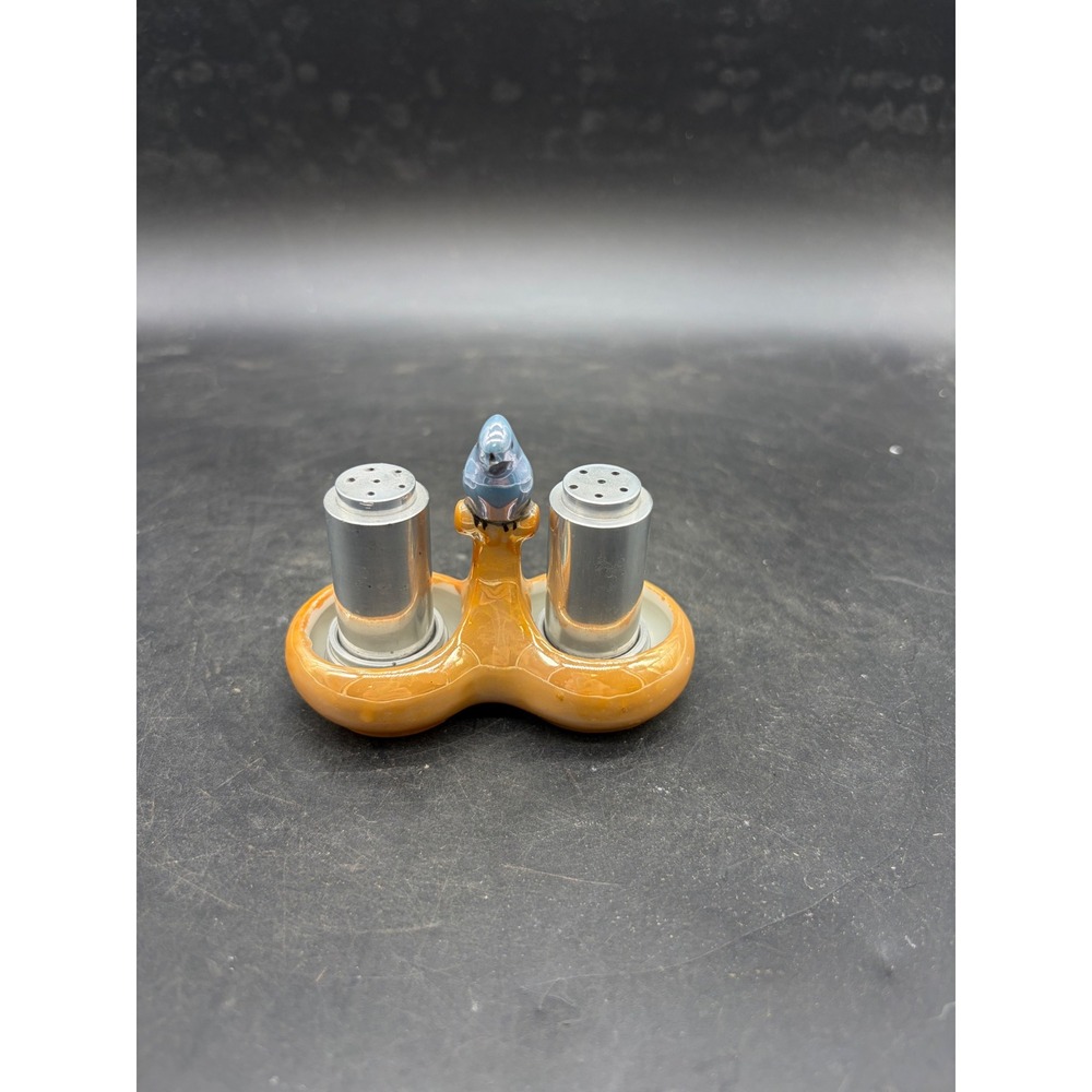 Vintage Japan Lusterware Blue Bird Peanut Salt and Pepper Shaker Set